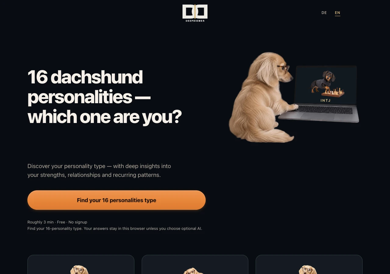 DEEPDIEMER · current product view